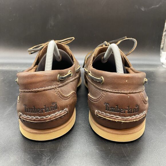 Vintage Timberland 2-eye Boat Shoes Loafers Mens Sz 10.5 M Brown Leather 28021 - Picture 4 of 8